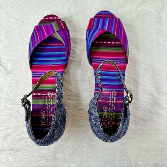 Toms Multi-color Wedges- Size 8.5 - Picture 7 of 14